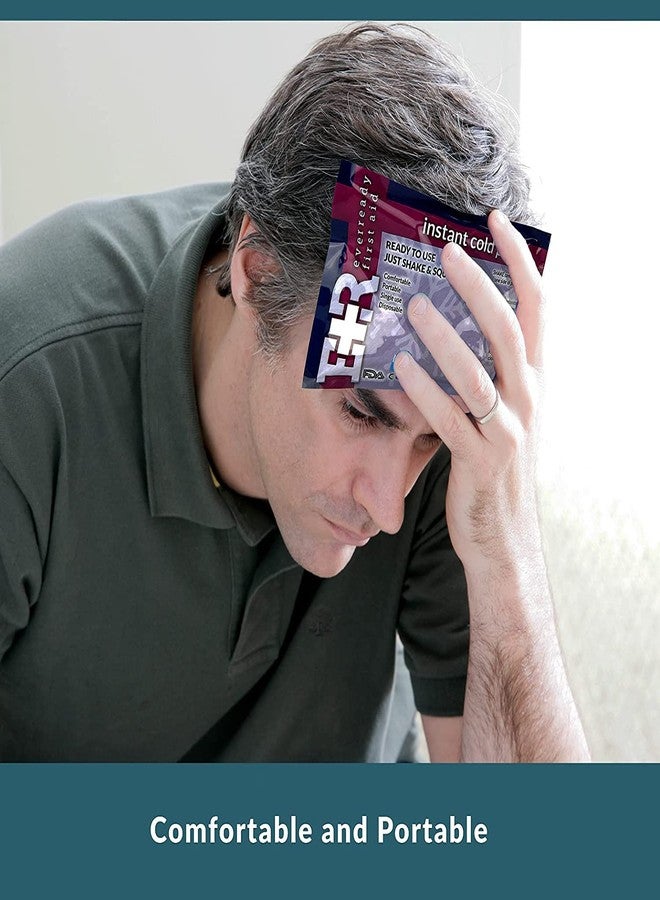 Ever Ready First Aid Disposable Cold Compress Therapy Instant Ice Pack for Injuries 6" x 9" - 12 Pack - Image 5